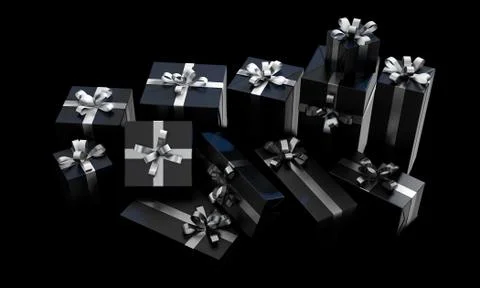 Scattered Gift Box Pile Stock-Illustration