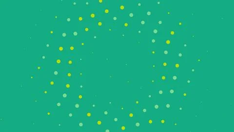 Scattered glowing dots on teal background Illustrazione stock