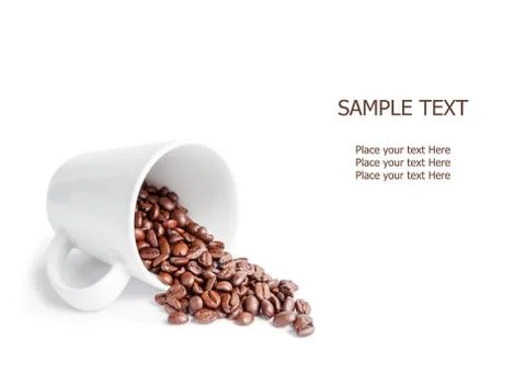 Scattered grains of coffee Stock Photos