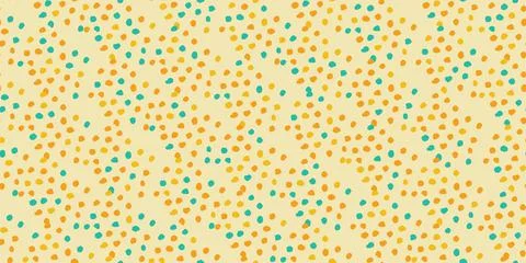 Scattered hand drawn dots seamless vector pattern Stock Illustration
