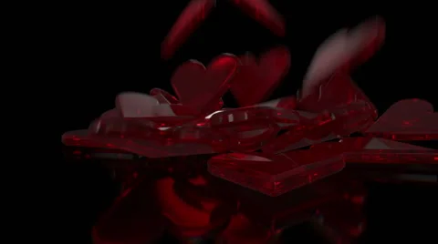 Scattered Hearts Video stock 46303192