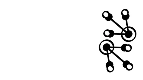 Scattered Network Nodes Icon Stock Footage 340305753