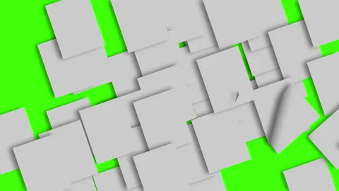 Scattered paper sheets on green background Stock Footage 309449509