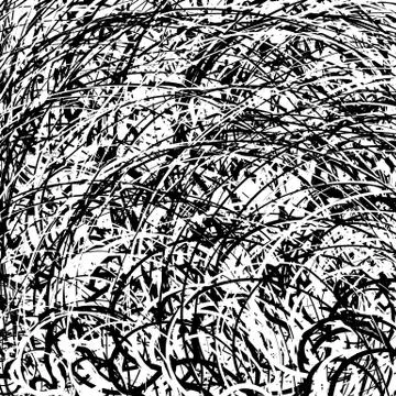 Scattered pattern. Scattered overlapping random shapes geometric pattern Illustrazione stock