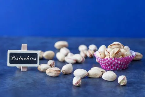 Scattered Pistachios Stock Photos