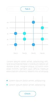 Scattered plot UI element template Ilustración de archivo