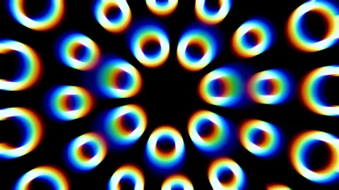 Scattered Rainbow Prism Rings Stock Footage 340297546