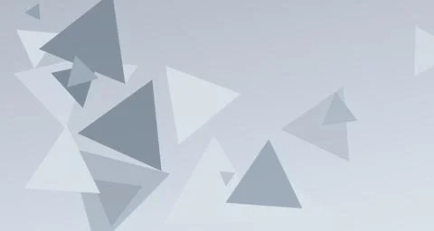 Scattered silver triangles on pale grey background 库存插图