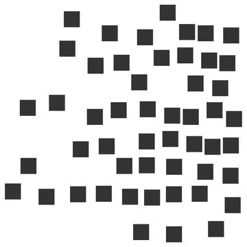 Scattered Square Particles Vector Icon Flat Illustration Illustrazione stock