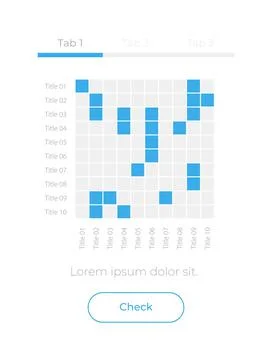 Scattered squares chart UI element template Ilustración de archivo