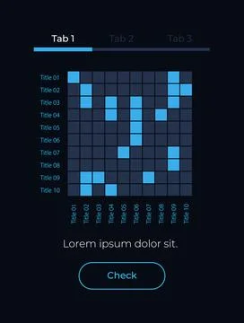 Scattered squares diagram UI element template Ilustración de archivo