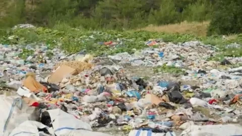 Scattered trash Stock Footage 242817508