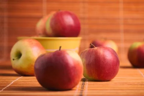 A scattering of apples Stock Photos