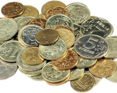 Scattering of coins Stock Photos