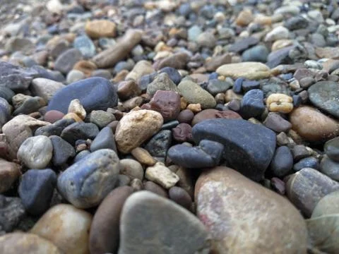 A scattering of colored pebbles Stock Photos