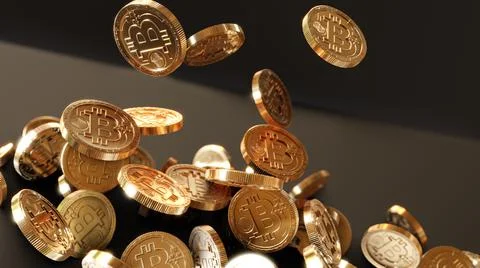 Scattering of Cryptocurrencies in an Isolated Environment Stock Illustration