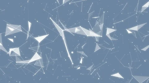 Scattering elements. White glowing particles on a blue background. Stock Footage 96902814