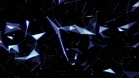 Scattering magic particles.Futuristic technology abstract background. Stock Footage 96908112