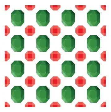 A scattering of precious stones. Multi-colored crystals, gems. Seamless pattern Stock Illustration