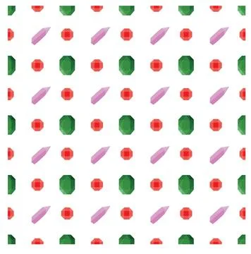 A scattering of precious stones. Multi-colored crystals, gems. Seamless pattern Stock Illustration