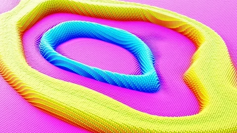 Scattering waves of multi-colored cubes Stock-Footage 199917430