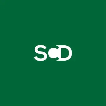 SCD Letter monogram Initial flat Unique modern flat abstract logo design. S.. Stock Illustration