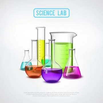 Sceince Lab Composition Stock Illustration