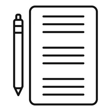 Scenario activity icon outline vector. Film movie Stock Illustration