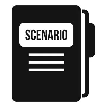Scenario folder icon, simple style Stockillustratie