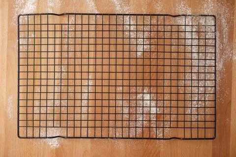 Scenario of a kitchen table top view with baking material Stock Photos