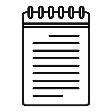 Scenario notepad icon outline vector. Film activity Illustrazione stock