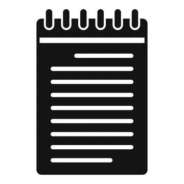 Scenario notepad icon simple vector. Film activity Stock Illustration