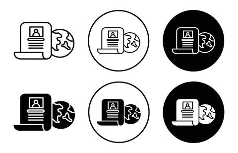 Scenario simple icon collection set on white background color Stock Illustration