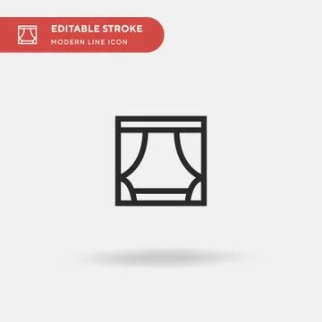 Scenario Simple vector icon. Illustration symbol design template for web mobi Ilustración de archivo