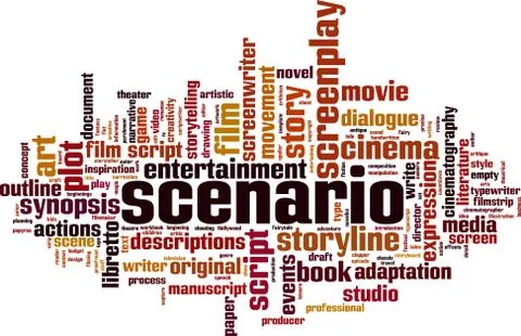 Scenario word cloud Stock Illustration