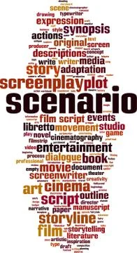 Scenario word cloud Stock Illustration