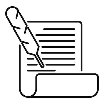 Scenario writing icon outline vector. Film activity Stock Illustration