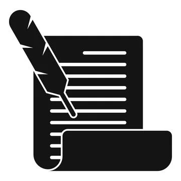 Scenario writing icon simple vector. Film activity Stock Illustration