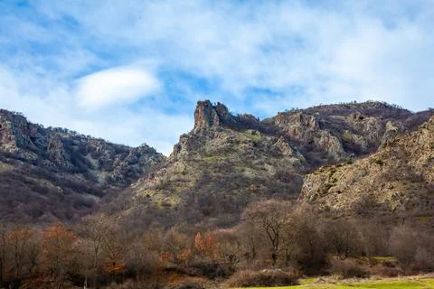 Scenary view of river Arda meanders at Rhodope mountains in Bulgaria Stock Photos