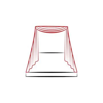 Scene 2 colored line icon. Simple colored element illustration. scene outline Stock Illustration