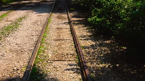 A scene of abandoned railroad. Stock Footage 212447754