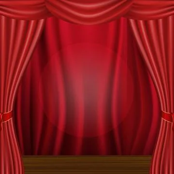 Scene and curtains Stock Illustration