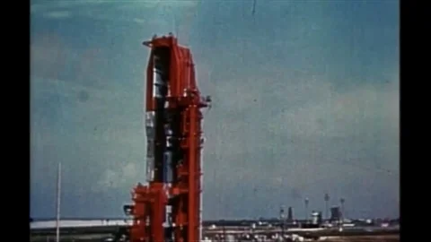 Scene of astronauts, rocket engine ignition and launch - 2018 Stock Footage 98241050