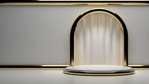 Scene background backdrop podium stand .product shelf standing backdrop .pede Stock Illustration