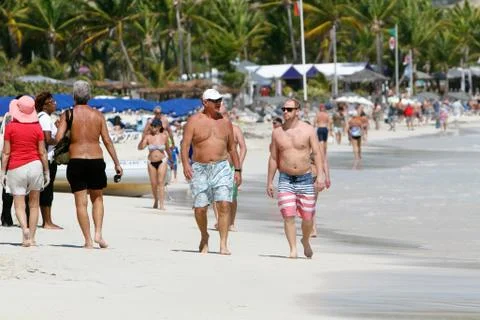 Scene on a beach Stock Photos