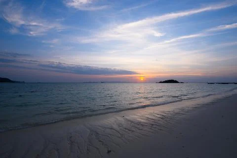 Scene of beautiful sunrise at Lipe island, Stock Photos