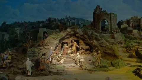 Scene of Birth of Jesus Christ Video stock 295683409