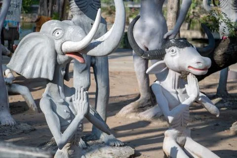 A scene from Buddhist hell. Foto stock