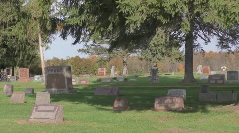 Scene from a cemetery Stock Footage 69038079