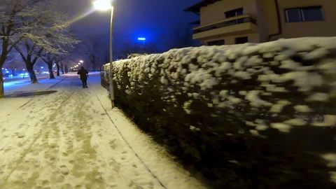 A scene from the city during winter night. Video stock 200210575